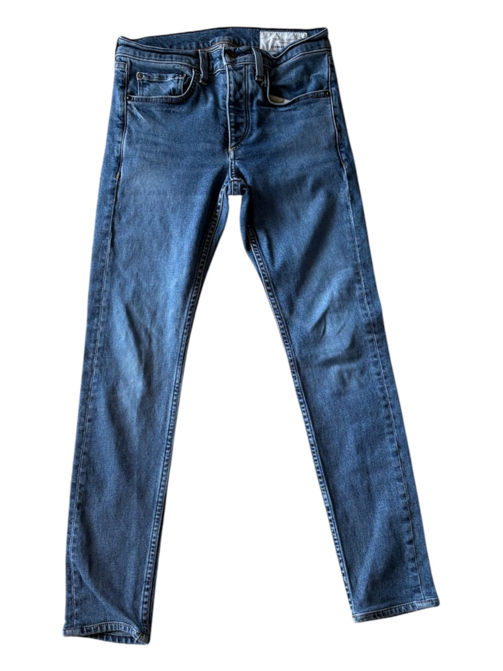 rag & bone Fit 1 Extra Slim Blue Button Fly Jeans Brighton Wash Size 29